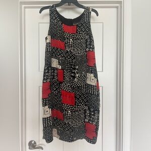 Vintage funky Black and Red shift dress